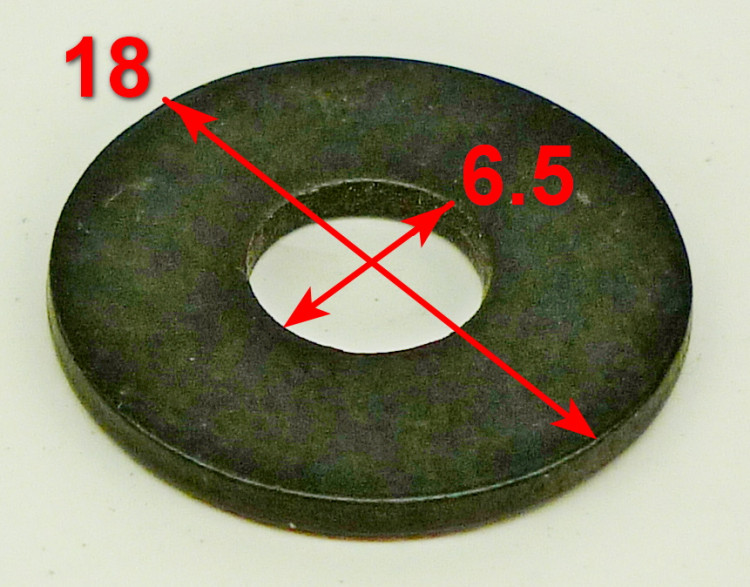 Шайба 6х18мм для Общий вид TPW 70/6/3 <br>(Артикул: 61/67/158)